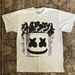 4/$20 Marshmello White Graphic Tee
